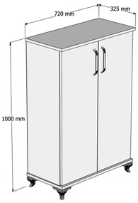 Skrinka na topánky ASTA 100x72 cm biela