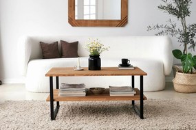 Hanah Home -  Masívny konferenčný stolík NETA 85 cm, borovica, prírodný