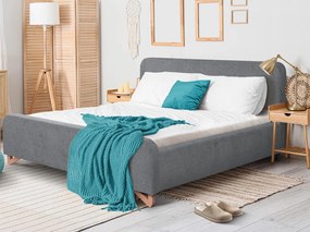 Posteľ Flamingo 180x200 cm, holubí šedá štruktúrovaná tkanina