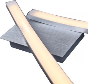 LED Stropné svietidlo 2xLED/6W/230V 3000K matný chróm