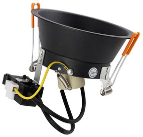 Sada 6 moderných zapustených bodových svetiel čierna AR70 - Dept