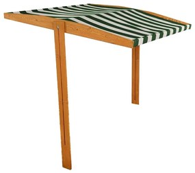 Strieška pre detské drevené pieskovisko Baby Mix 120x120 cm zeleno-biela