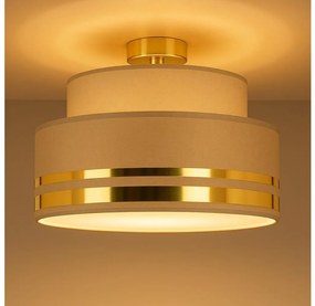 Stropné svietidlo TAMI 1xE27/60W/230V pr. 40 cm hnedá/zlatá