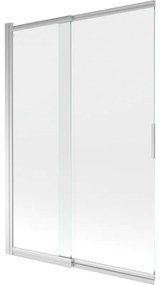 Mexen Fox, 2-krídlová vaňová zástena 120x150 cm, 5mm číre sklo, chrómový profil, 891-120-002-01-00