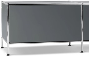 Nízka skrinka »CN3« s 3 výklopnými dvierkami, sivá