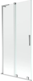 Mexen Velar L, 2-krídlová posuvná vaňová zástena 90 x 150 cm, 8mm číre sklo, chrómový profil, 896-090-003-01-01