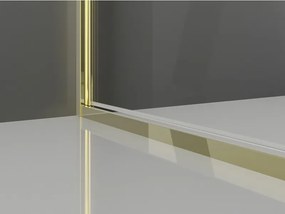 Mexen Exo, výklopné sprchové dvere 90 cm, číre sklo, zlatá, 817-090-000-50-00