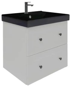 Kúpeľňová skrinka s umývadlom Naturel Forli 60x53x46 cm v šedej farbe mat FORLI60GMUVERB, 1 ks