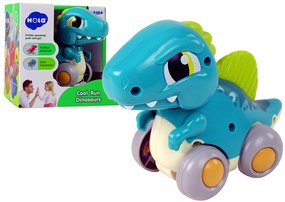 Lean Toys Dinosaurus na kolesách pre najmenších – modrý