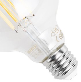 Sada 5 ks Inteligentné stmievateľné LED žiarovky E27 G95 číre 7W 806lm 2700-6500K
