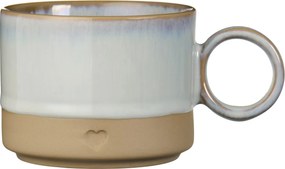 Ib Laursen Kameninový hrnček Heart Light Blue Matt 290 ml