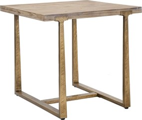 Jedálenský stôl Ankara 80 cm hnedý/zlatý
