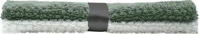 Biele/zelené froté bavlnené uteráky v súprave 2 ks 50x50 cm Gourmet – douceur d'intérieur