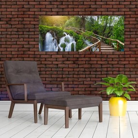 Obraz - Plitvické jazerá (120x50 cm)
