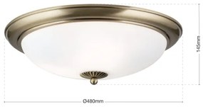 Orion - Stropné svietidlo EMPIRA 3xE27/40W/230V priemer 48 cm bronz