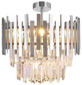 Luster na tyči ASPEN 6xE14/40W/230V matný chróm