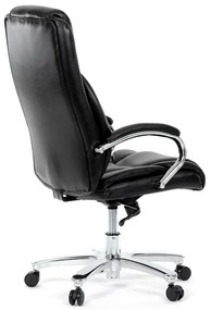 Autronic BONTEC Kancelárske kreslo, hojdací mechanizmus, čierna ekokoža, KA-F1385 BK Farba: Čierna