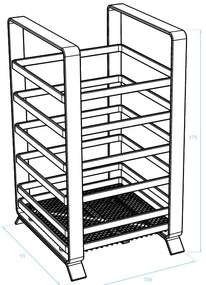 Kuchinox Kuchinox, univerzálny kontajner 95x105x175 mm na postavenie, čierna matná, LAV-EKA_711A