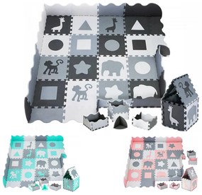 Vulpi Penová podložka/ohrádka Puzzle 150 x 150 cm Farba: sivá