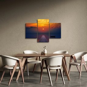 Obraz mostu pri západe slnka (90x60 cm)