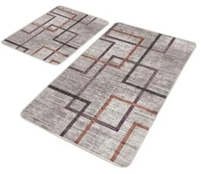 Sivé zamatové kúpeľňové predložky v súprave 2 ks 60x100 cm – Mila Home