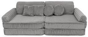 MeowBaby® Churros detská modulárna pohovka Premium, Moon Dust Grey