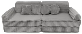 MeowBaby® Churros detská modulárna pohovka Premium, Moon Dust Grey