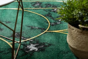 Dywany Łuszczów, Kusový koberec Emerald 1016 green and gold, 140x190, zelená, kancelária