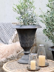 Granitový antik obal na kvetináč / váza v tvare čaše Frenchie - Ø 35*43cm