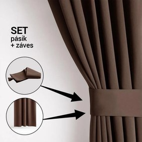 Zatemňovací záves blackout RESTILO tmavo hnedý 140 x 245 cm 1 ks