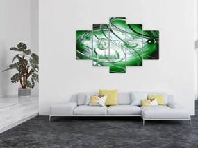Zelený abstraktný obraz (150x105 cm)