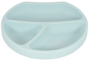 Svetlomodrý silikónový detský tanier 19x20,5 cm – Kindsgut