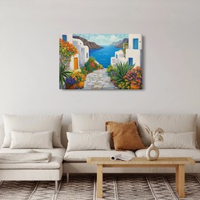 Obraz - Grécka ulička (90x60 cm)