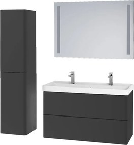 Mereo, Mereo Siena, kúpeľňová skrinka s keramickým umývadlom 101 cm, biela lesk, MER-CN4122