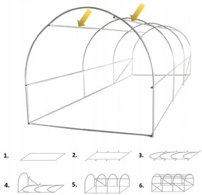 GARDEN LINE Konštrukcia na foliovník 4x2,5m GardenLine TUN0341