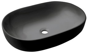 Invena Teja, umývadlo na dosku 600x420x145 mm, čierna matná, INV-CE-09-005-C