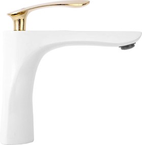 Rea Orbit, umývadlová batéria, biela - zlatá, REA-B2052
