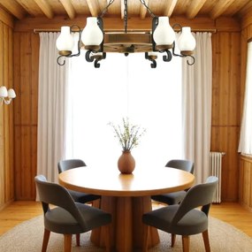 Brilagi - Luster na reťazi ROATA 6xE14/40W/230V buk