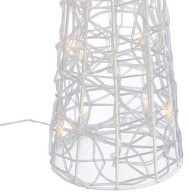 Vianočný stromček priehľadný 60 cm vrátane LED IP44 - Coni