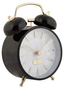 Dizajnový budík Karlsson 6009BK čierny, priemer 12cm