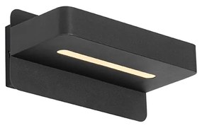 Moderná nástenná lampa čierna vrátane LED s USB a vypínačom - Ted