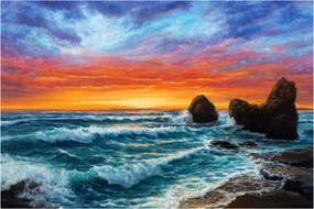 Obraz - Západ slnka (90x60 cm)
