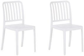 Sada 2 záhradných stoličiek biela SERSALE Beliani