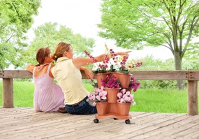 BAMA Kvetináč modulárny TRIFOGLIO, farba terracotta