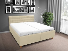 Čalúnená posteľ s úložným priestorom Perla 180 Farba: eko hnědá