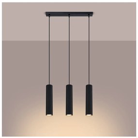 Čierne závesné svietidlo Gleam – Sollux