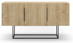 Nízka komoda v dekore duba v prírodnej farbe 150x80 cm Titan – Marckeric