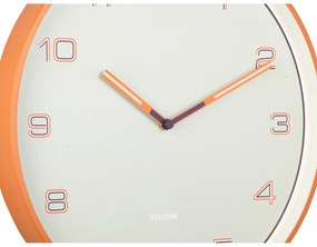 Dizajnové nástenné hodiny Karlsson 6013ORoranžové, priemer 40 cm