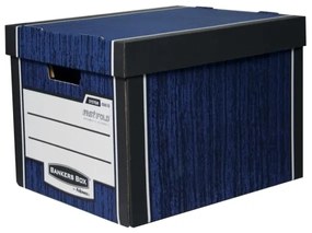 Archivačný kontajner Fellowes Bankers Box Woodgrain 2 ks/bal, modrá