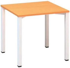 Kancelársky stôl Alfa 200, 80 x 80 x 74,2 cm, rovné vyhotovenie, dezén buk Bavaria, RAL9010